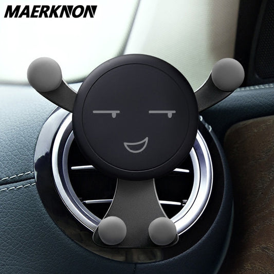 Smiley Face Gravity Car Phone Holder Air Vent Clip